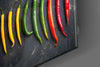 Colored Peppers Glass Wall Art by Insigneart USA