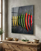Colored Peppers Glass Wall Art by Insigneart USA