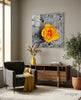 Yellow Rose Glass Wall Art by Insigneart USA