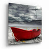 Red Kayak Glass Wall Art by Insigneart USA