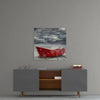 Red Kayak Glass Wall Art by Insigneart USA