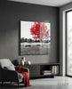 Red Tree Glass Wall Art by Insigneart USA