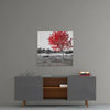 Red Tree Glass Wall Art by Insigneart USA