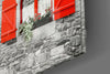 Red Window Glass Wall Art by Insigneart USA