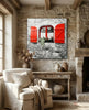 Red Window Glass Wall Art by Insigneart USA
