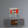 Red Window Glass Wall Art by Insigneart USA