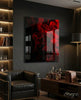 Red Smoke Glass Wall Art by Insigneart USA
