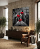 Red Umbrella Glass Wall Art by Insigneart USA