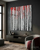 Red Forest Glass Wall Art by Insigneart USA