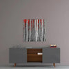 Red Forest Glass Wall Art by Insigneart USA