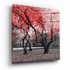 Red Tree Glass Wall Art by Insigneart USA