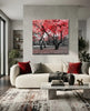 Red Tree Glass Wall Art by Insigneart USA