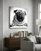 Pug Glass Wall Art by Insigneart USA