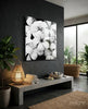 Black and White Flowers Glass Wall Art by Insigneart USA