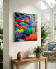 Colorful Umbrellas Glass Wall Art by Insigneart USA