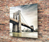 Brooklyn Bridge Glass Wall Art by Insigneart USA