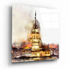 Maiden's Tower Glass Wall Art by Insigneart USA