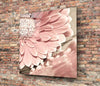 Pink Flower Glass Wall Art by Insigneart USA