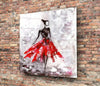 Female (Red) Glass Wall Art by Insigneart USA