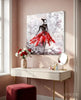 Female (Red) Glass Wall Art by Insigneart USA