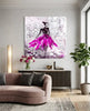 Woman (Pink) Glass Wall Art by Insigneart USA