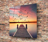 Red Dock Glass Wall Art by Insigneart USA