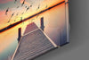 Red Dock Glass Wall Art by Insigneart USA