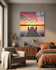 Red Dock Glass Wall Art by Insigneart USA