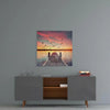 Red Dock Glass Wall Art by Insigneart USA