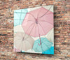 Colorful Umbrellas Glass Wall Art by Insigneart USA