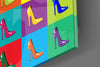 Colored Shoes Glass Wall Art by Insigneart USA