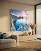 Red Sunset Glass Wall Art by Insigneart USA