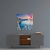 Red Sunset Glass Wall Art by Insigneart USA