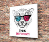 Think Differently Glass Wall Art by Insigneart USA