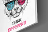 Think Differently Glass Wall Art by Insigneart USA