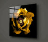 Floral Yellow Glass Wall Art by Insigneart USA