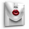 Red Lipstick Woman Glass Wall Art by Insigneart USA