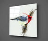 Red Bird Glass Wall Art by Insigneart USA