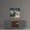 Running Horse Glass Wall Art by Insigneart USA