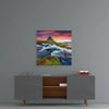 Mountain River Landscape Glass Wall Art by Insigneart USA