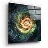 Space Yellow Infinity Glass Wall Art by Insigneart USA
