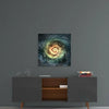Space Yellow Infinity Glass Wall Art by Insigneart USA