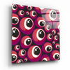 Red Evil Eye Beads Glass Wall Art by Insigneart USA