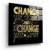 “Change Your World” Glass Wall Art by Insigneart USA