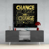 “Change Your World” Glass Wall Art by Insigneart USA