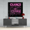 “Change Your World” Glass Wall Art by Insigneart USA