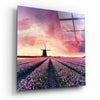 Tulip Field Glass Wall Art by Insigneart USA