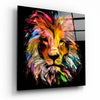 Yellow Lion Glass Wall Art by Insigneart USA