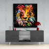 Yellow Lion Glass Wall Art by Insigneart USA