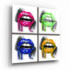 Colored Lips Glass Wall Art by Insigneart USA